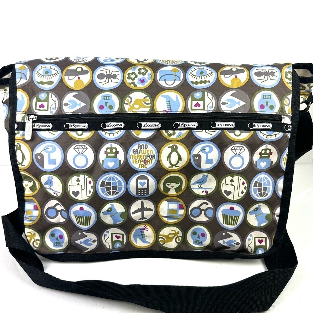 Lesportsac Messenger Bag Anderswengren Handbag Purse Nylon Travel Bag